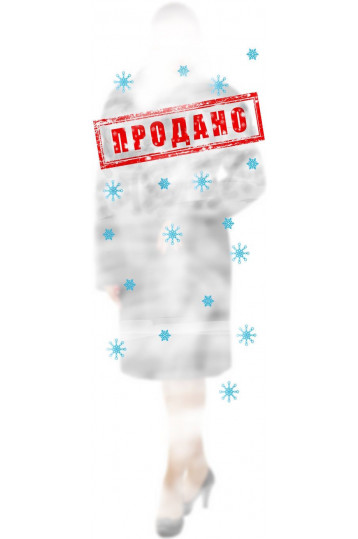 Оригинальная мутоновая шуба цвета горький шоколад